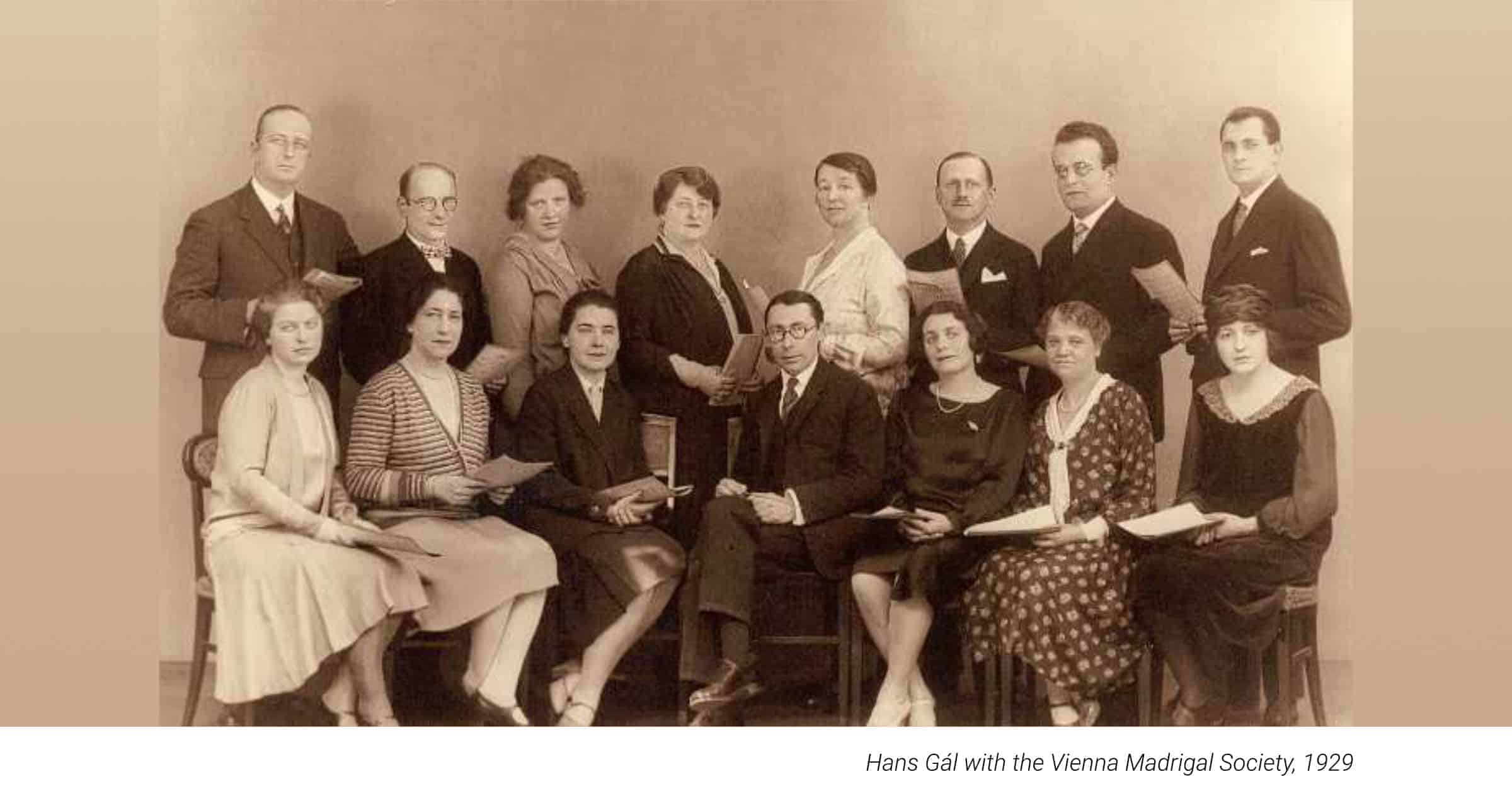 Hans Gál with the Vienna Madrigal Society, 1929