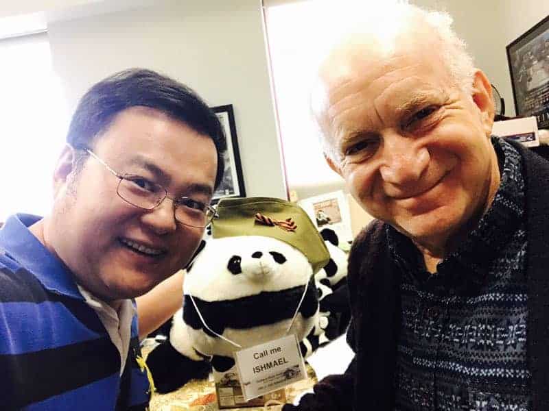 Quan Yuan and David Witten with Ishmael in March 2019 © Quan Yuan
