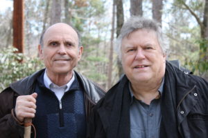 Samuel Adler and Jürgen Thym, hiking in the Grand Canyon of Pennsylvania in 2012