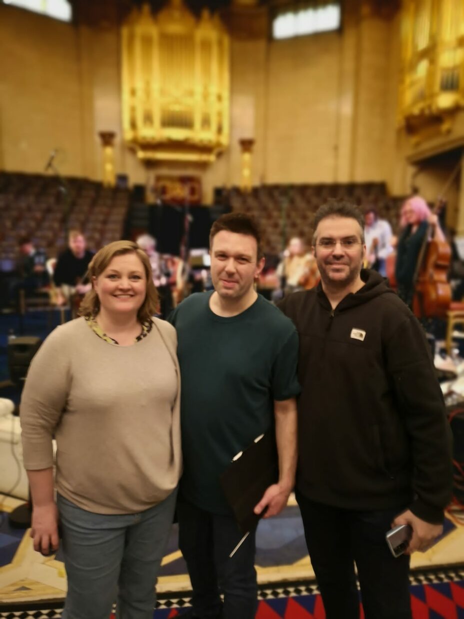 Catharine and Ben Woodward and Philip Modinos in The Grand Temple, Freemasons‘ Hall