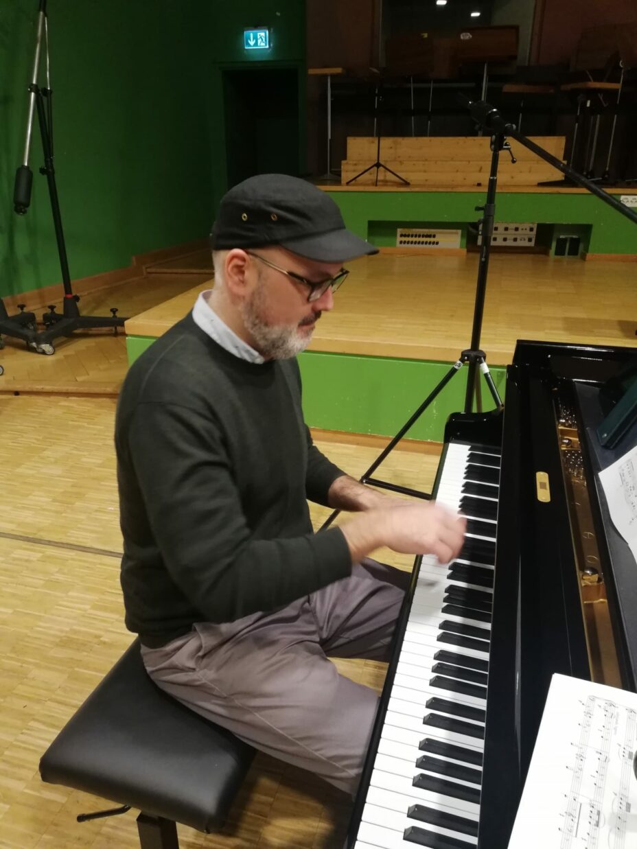 Gottlieb Wallisch at the recording session in Zurich in February 2022