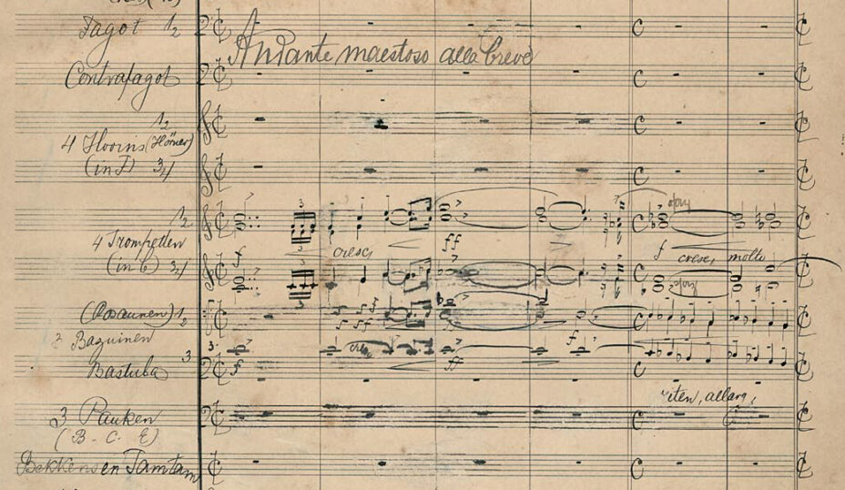 First autograph page of Diepenbrock’s Te Deum laudamus (1897)