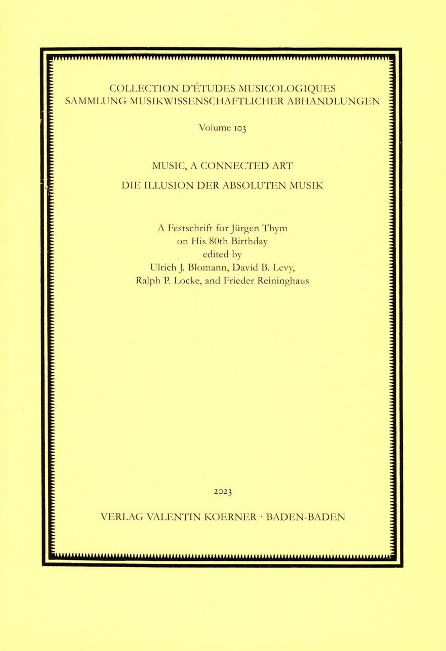 Cover of “Music, A Connected Art Die Illusion Der Absoluten Music”