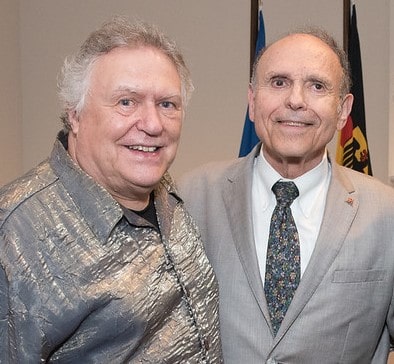 Jürgen Thym (left) with Samuel Adler