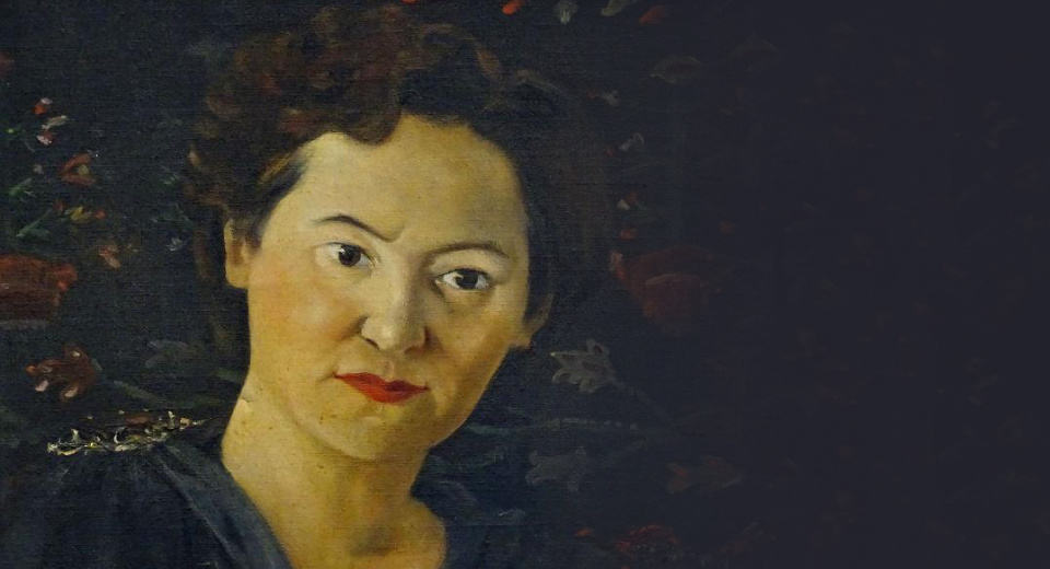 Detail from a portrait of Freda Swain by Ena Limbeek (1898–1984)