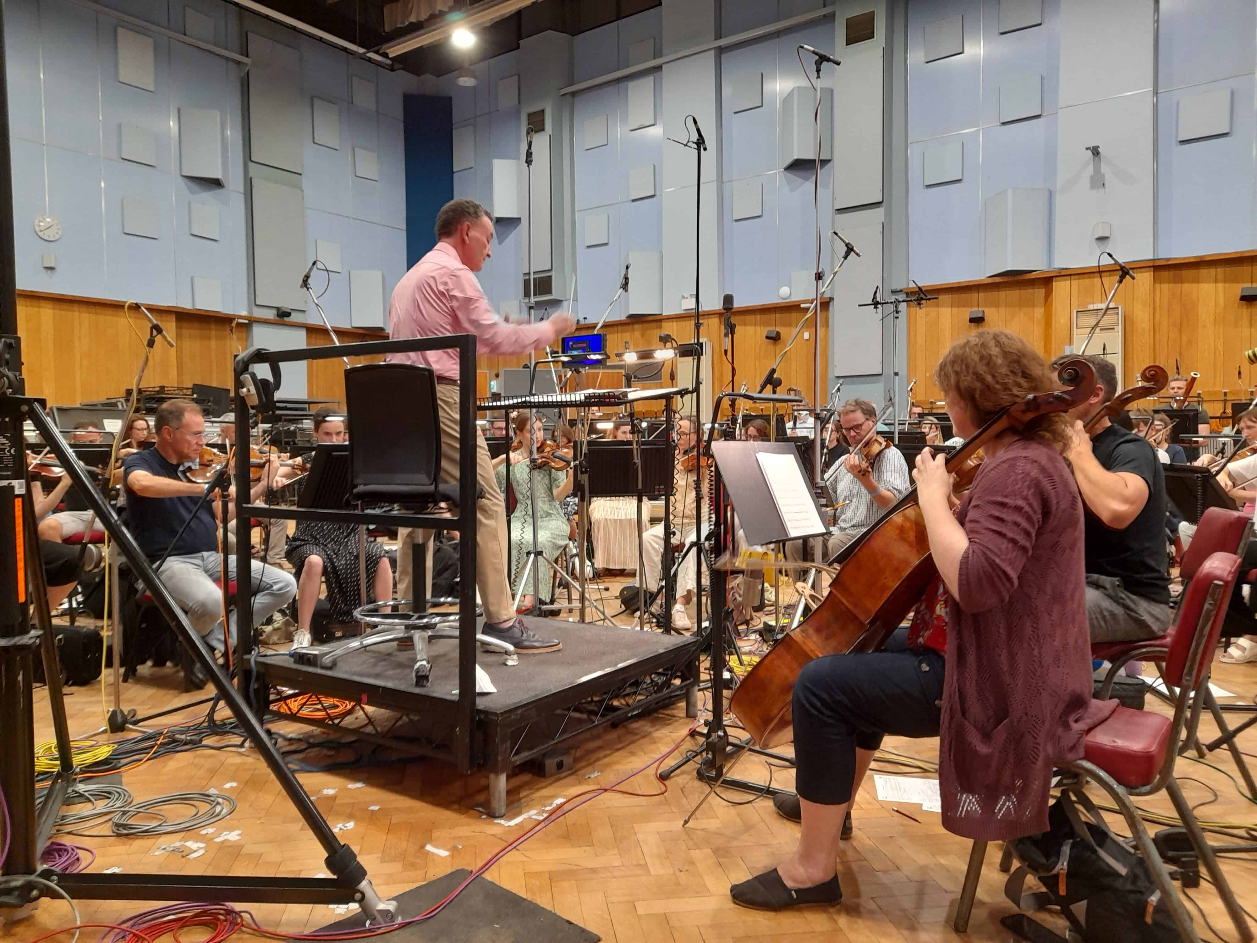 Nick Palmer and the LPO in full swing in Abbey Road Studio 1