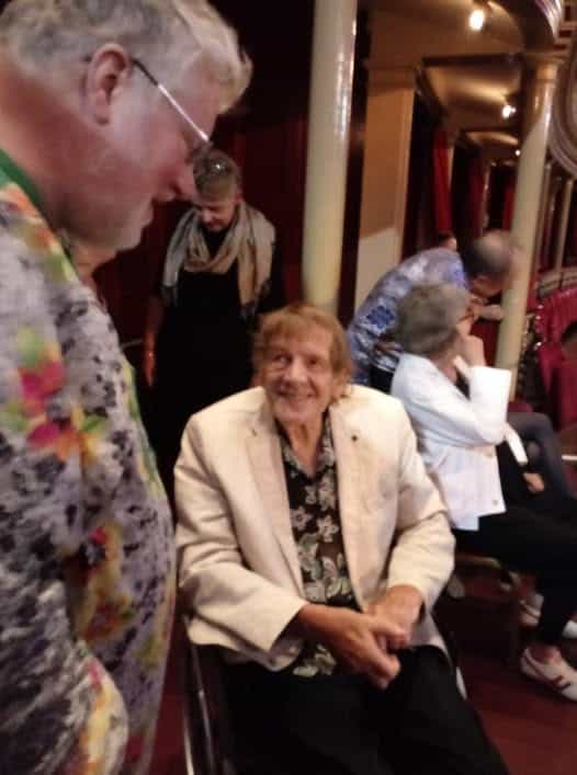 Martin Anderson greeting Per Nørgård after Proms 2018
