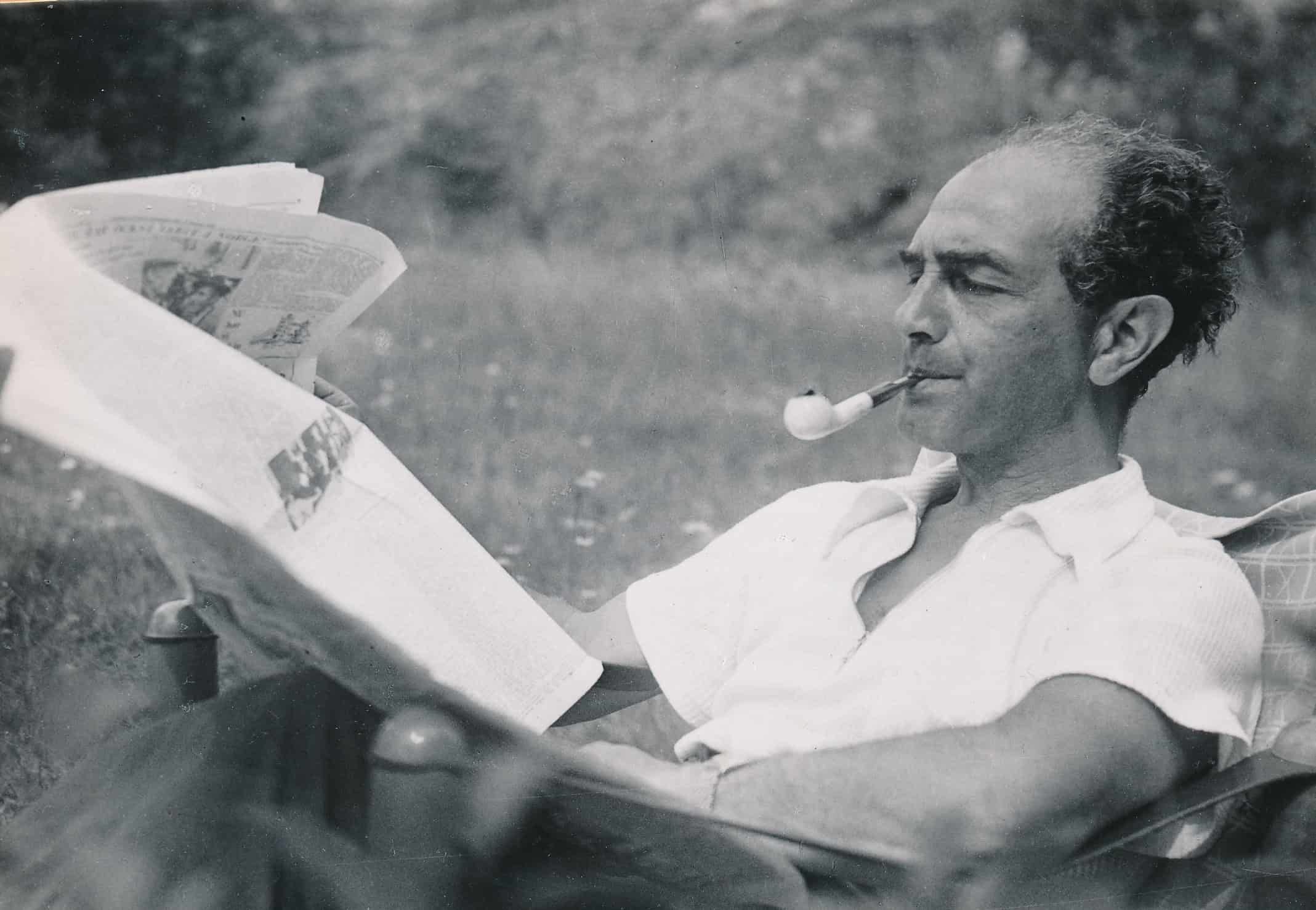 Moses Pergament lounging